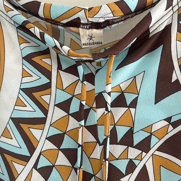 Patterned beach pants, drawstring. - Picture 2 of 6